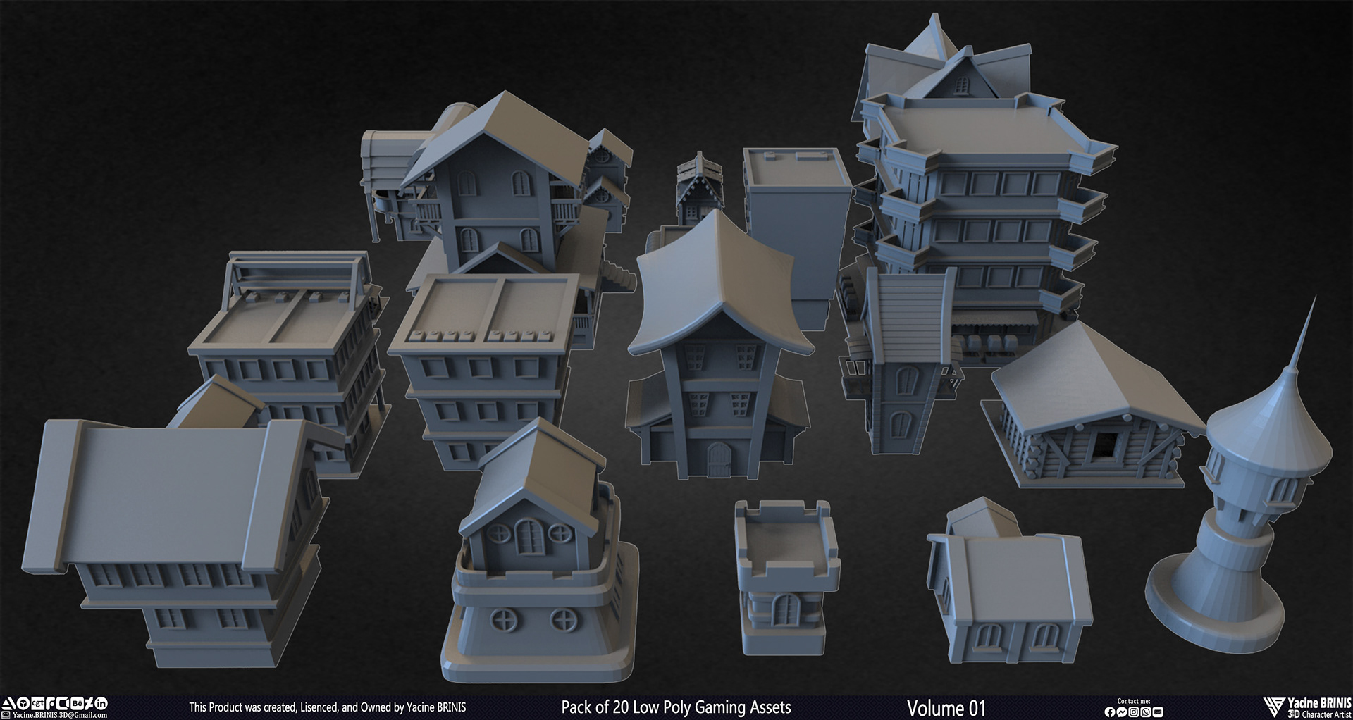 20 个低多边形游戏资产包丨Yacine BRINIS-31