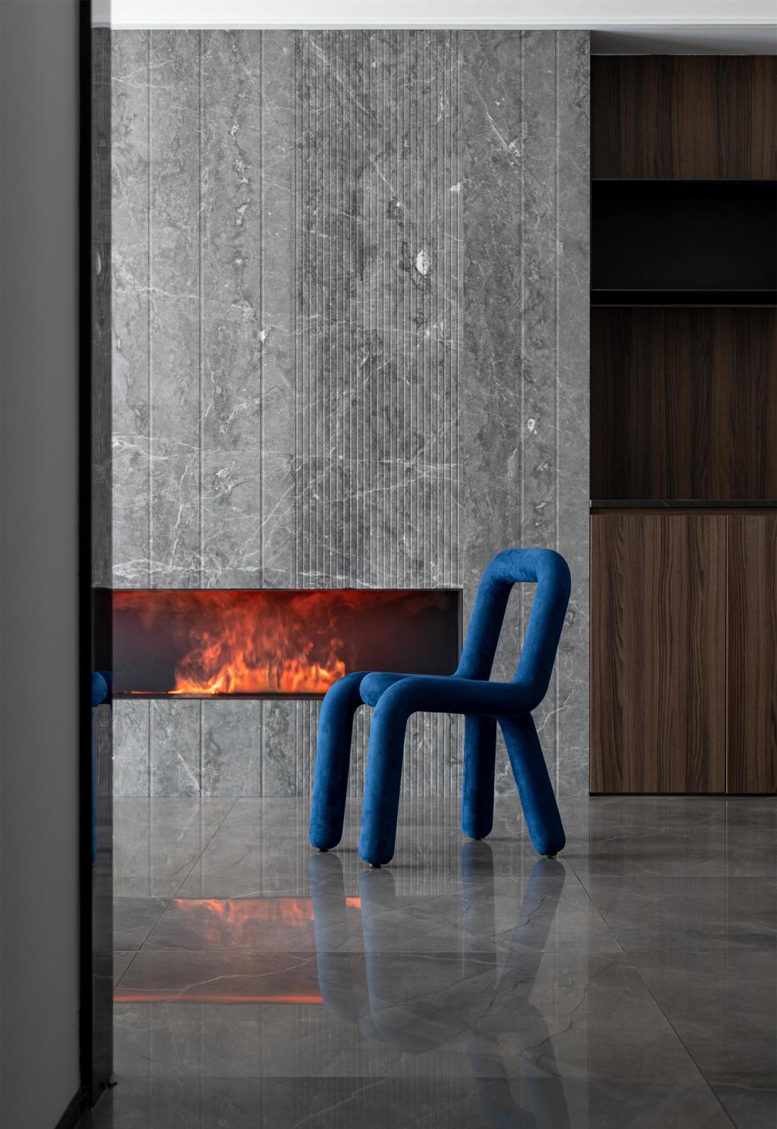 95 后高级风婚房，胡桃木与大理石的完美融合-10