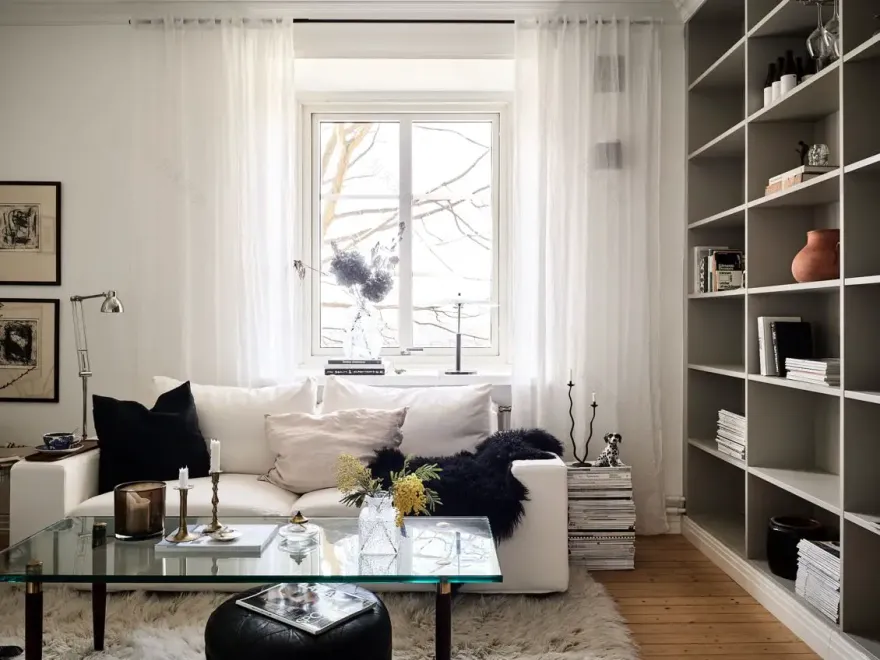 瑞典 35m2 黑白雅致工作室 | 现代而不冷淡的典范-5