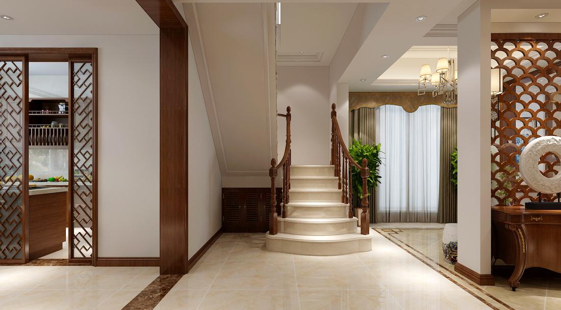 新中式轻奢风 | 济南万泰装饰总部绿地国际城别墅装修设计-6