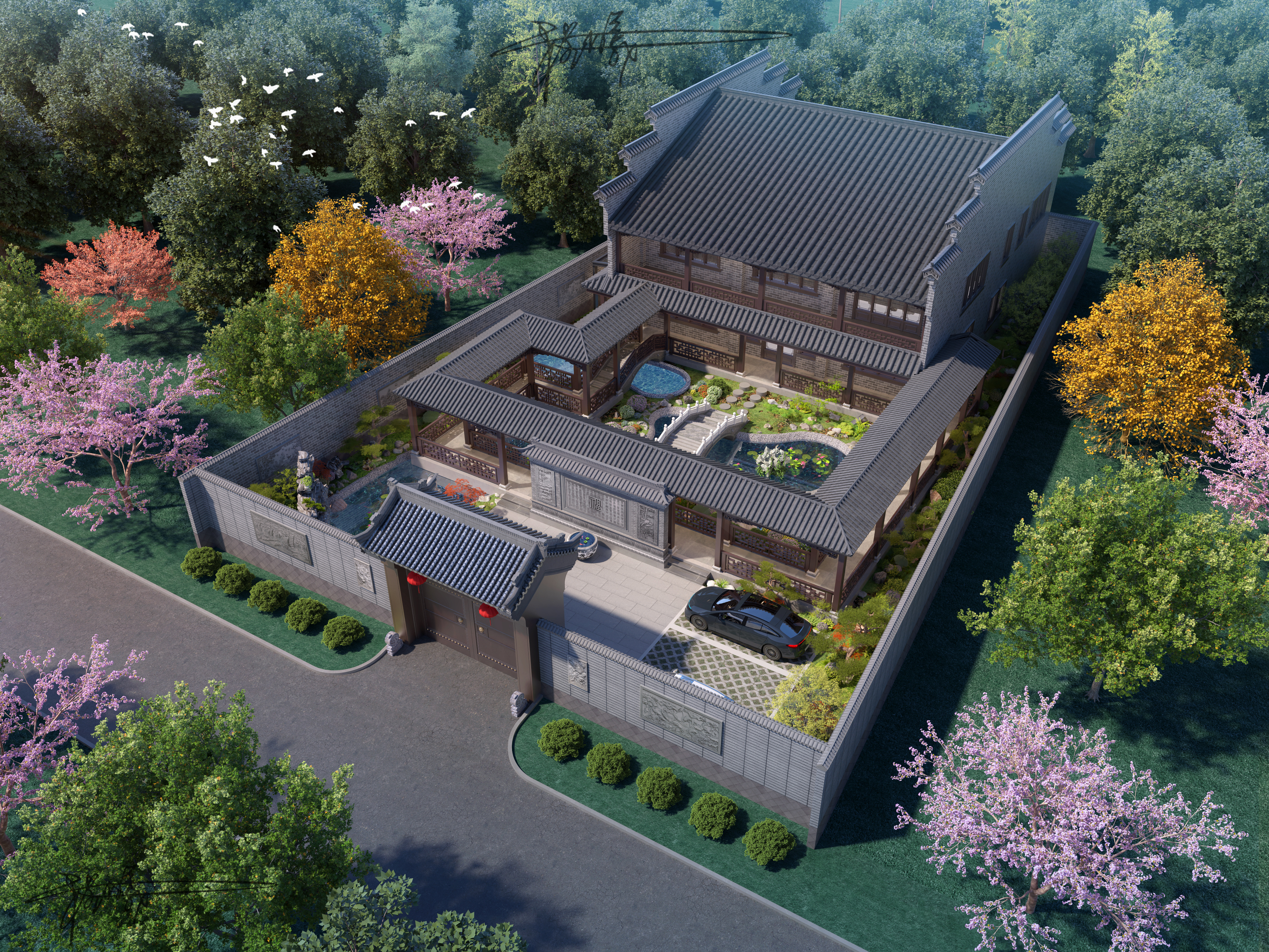 拖拖的中式豪宅丨泰国曼谷-2