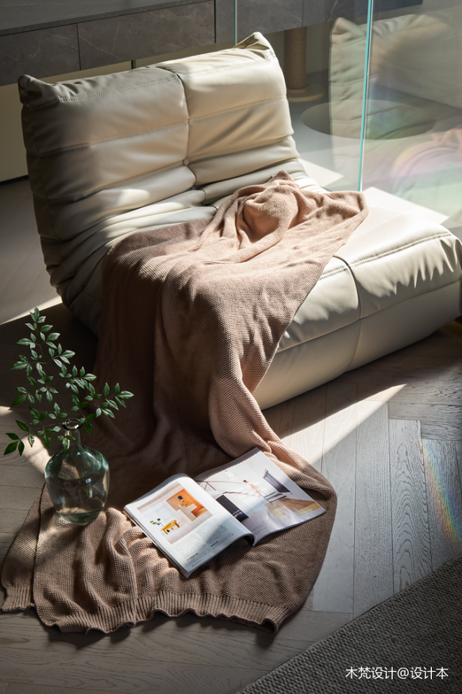 语文老师独居105㎡现代简约家：岛台餐桌、独立猫房、超大办公区-59