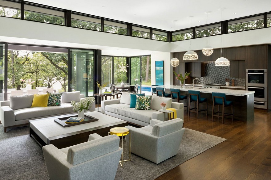 明尼苏达州太阳鱼湖现代湖景宅-15