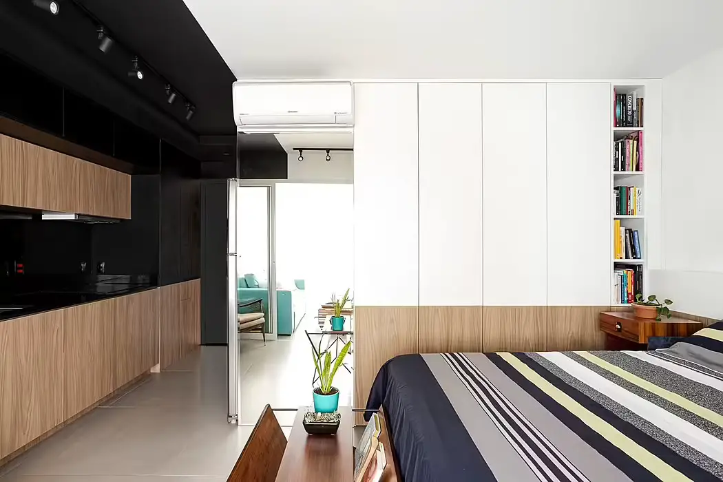 巴西 30m2 小户型改造，巧妙设计打造舒适一居室-5