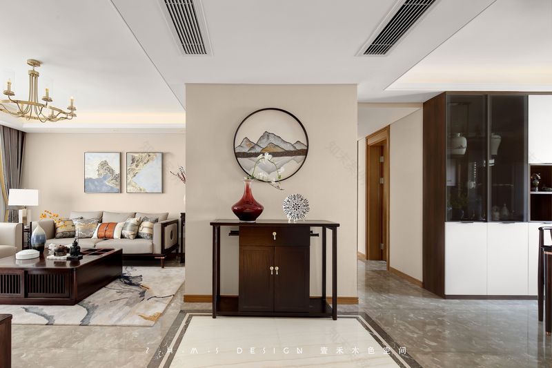 《江南·烟雨》现代中式家居丨壹禾木色空间-1