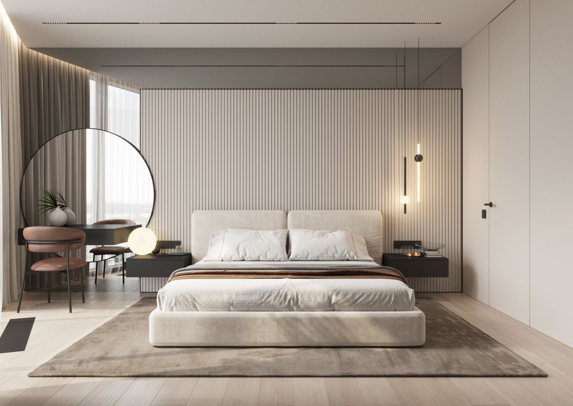 95㎡浅色系公寓设计 既舒适又精致-19