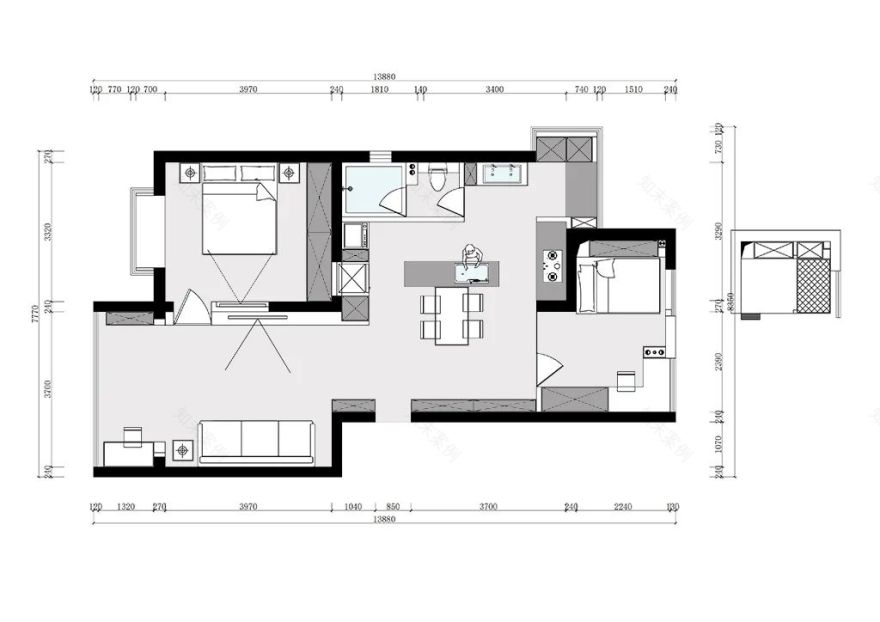 黑白极简光之居,孙姐家的大平层视野-23