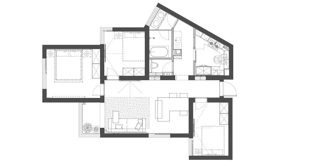 线条之美 · 浦东新区极简小三室的现代演绎丨中国浦东新区-54