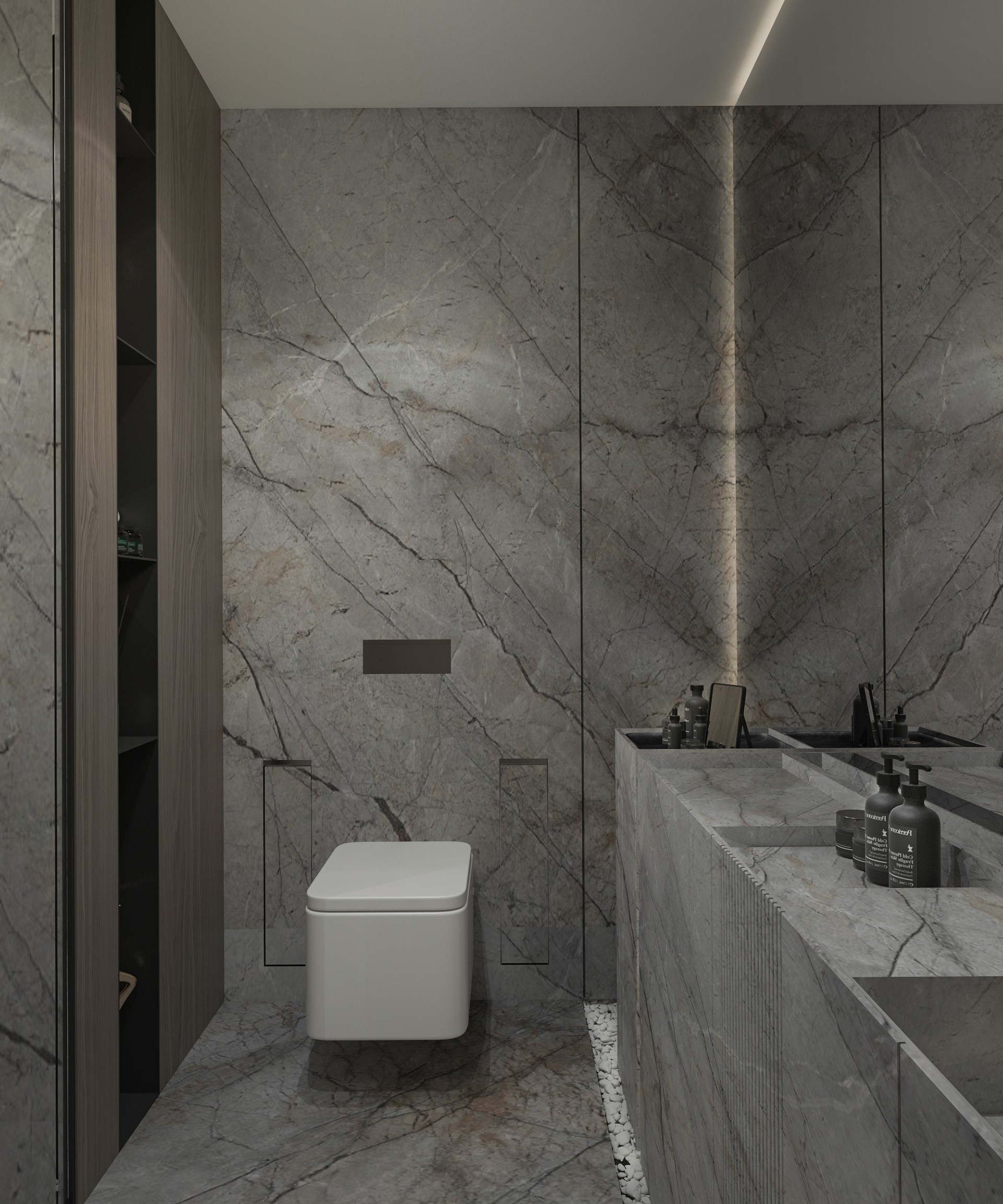 现代空间设计，石材系的完美应用！-52