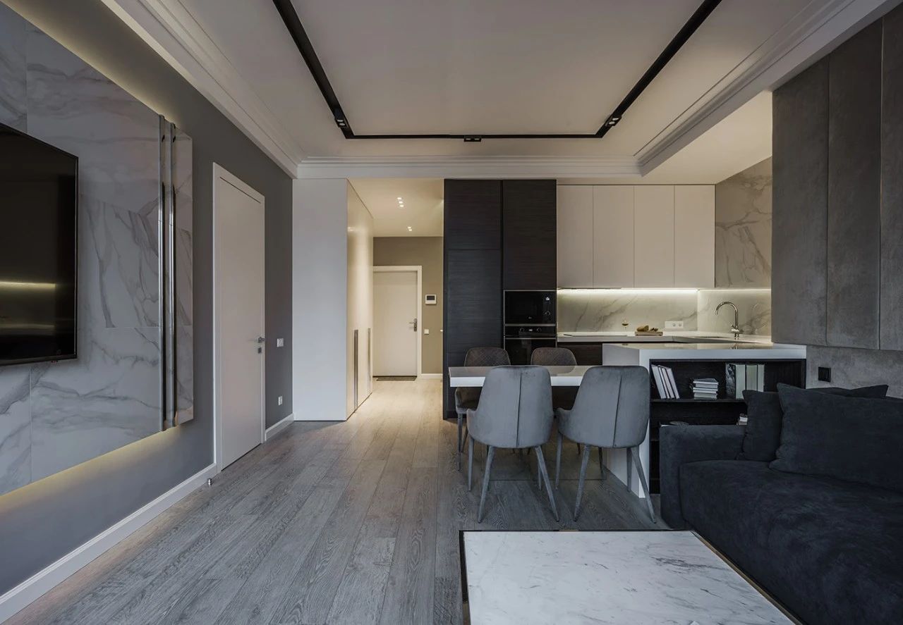 现代灰色家居设计丨乌克兰基辅丨时尚建筑师-11