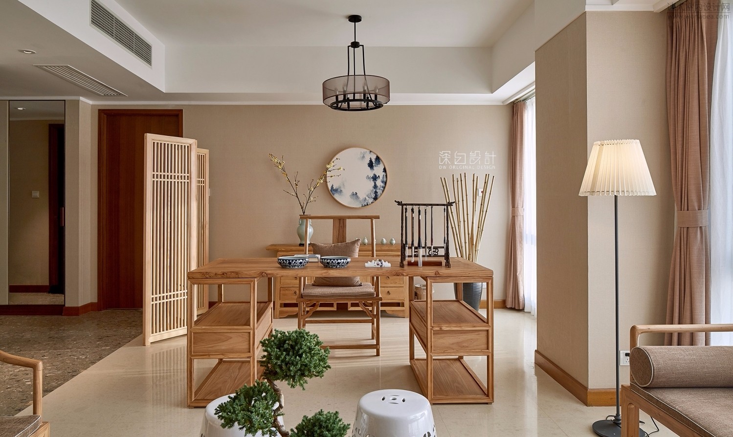 隐·仕——嘉里中心150㎡新中式住宅  深白设计-7