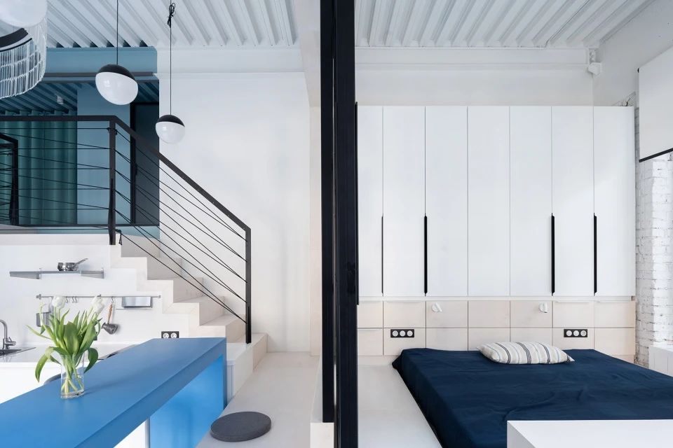 工业风也能轻盈又好看！这个50㎡的loft太适合独居了！-10