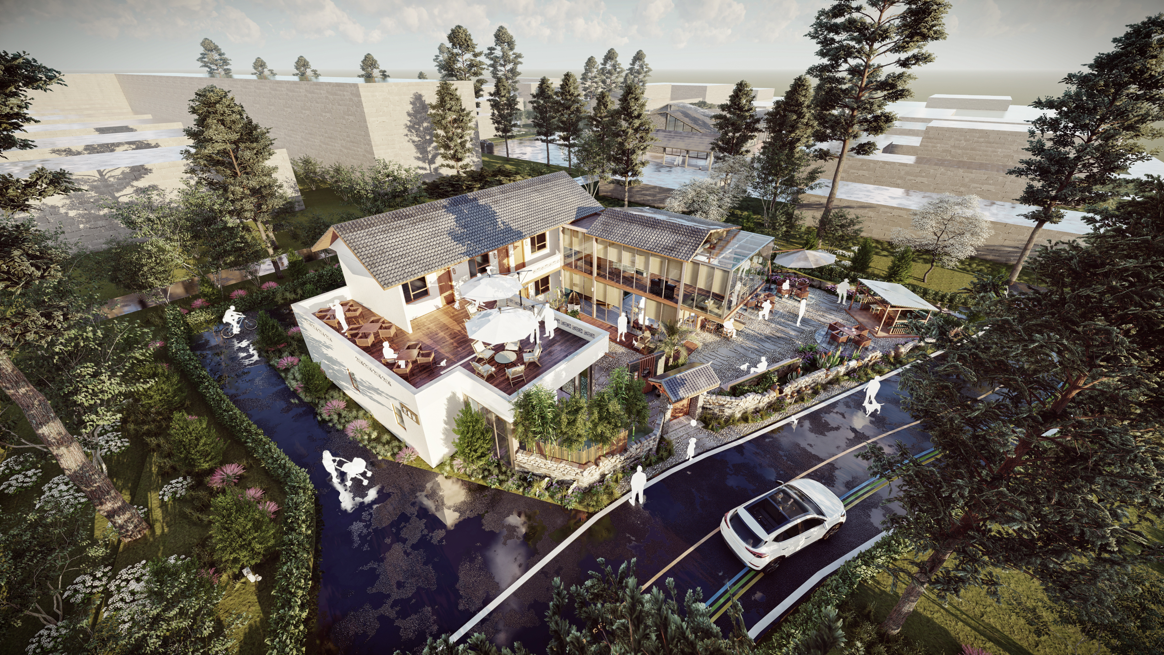 新中式民宿效果图表现-0