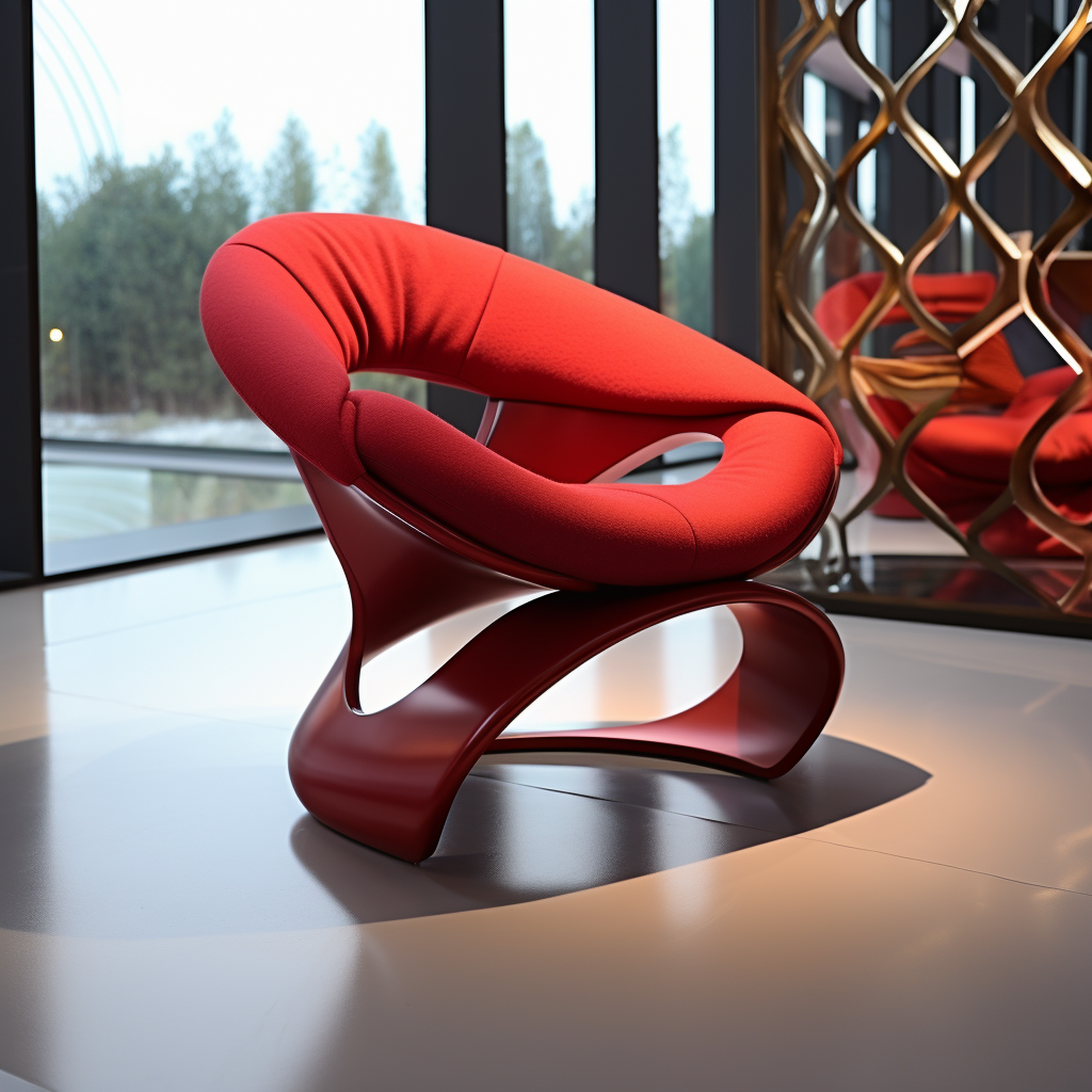 红色异形椅子-14