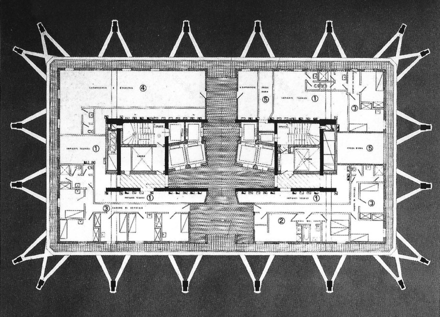 Velasca Tower(韦拉斯卡塔楼)丨意大利米兰丨BBPR partnership(吉安路易吉·班菲等四人团队)-23