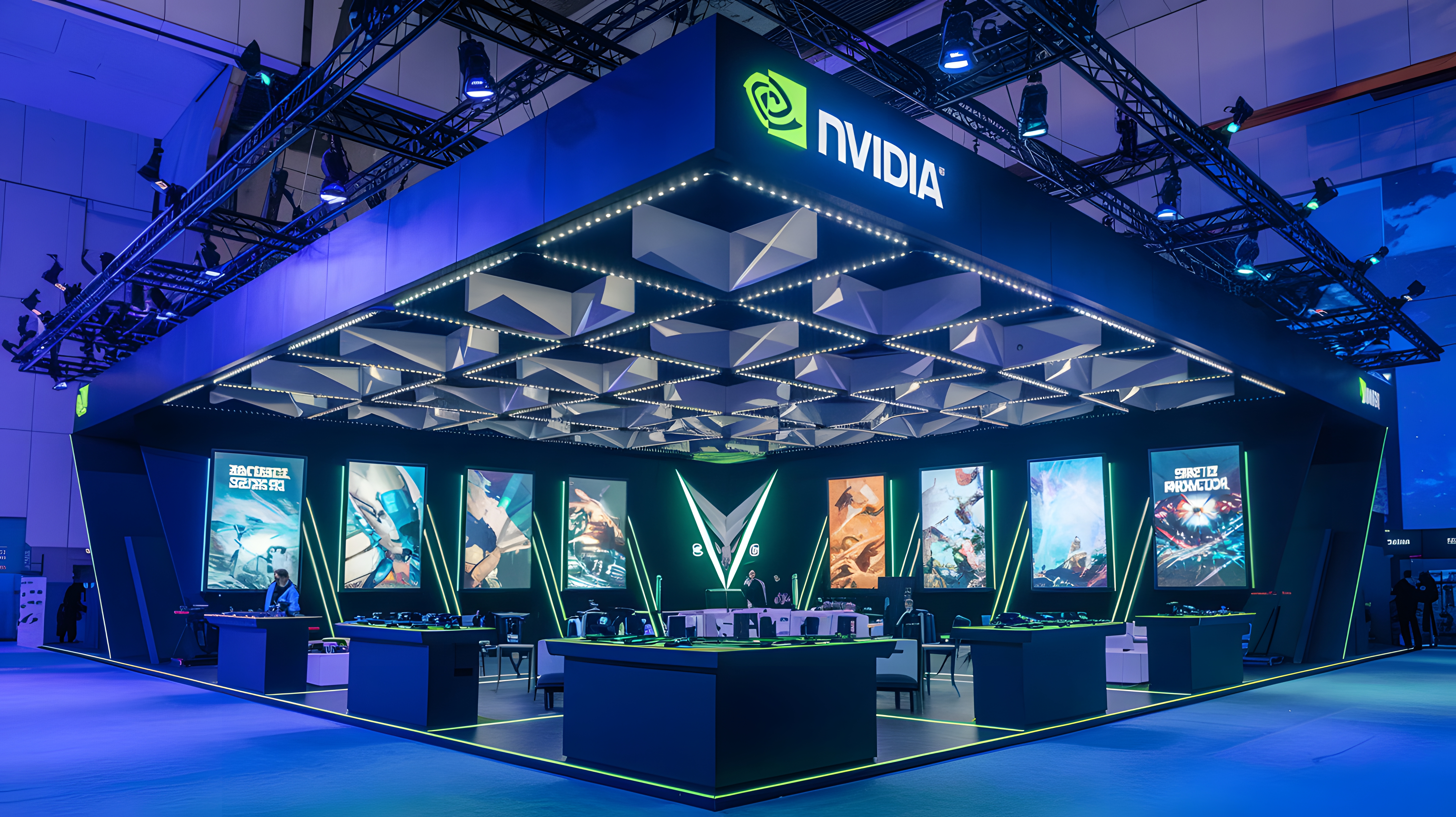 NVIDIA game exhibition booth.-12