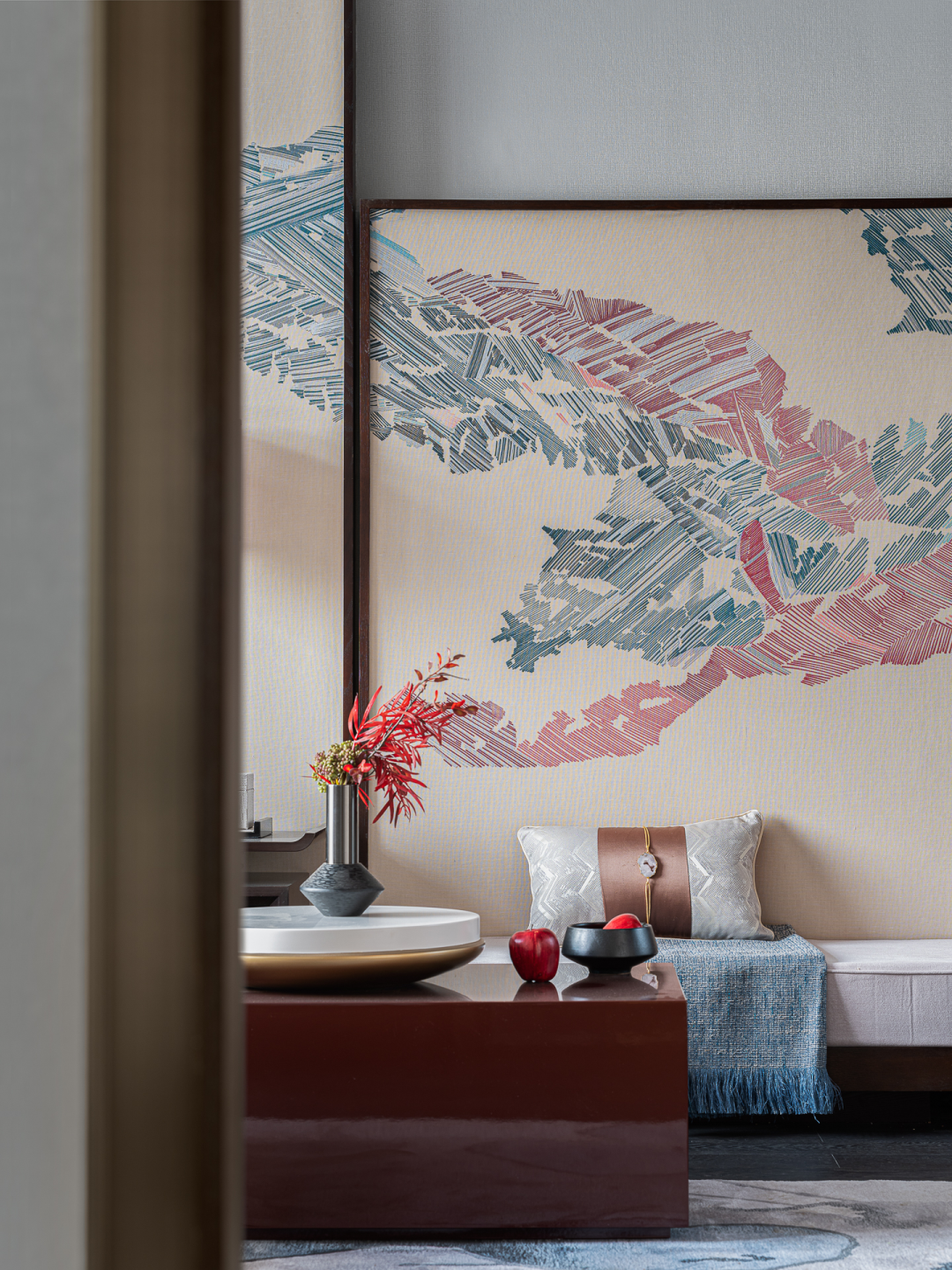 五矿铂海樾府 L 户型 · 盛唐古韵新中式空间设计丨中国营口丨FANST 泛思特设计-31