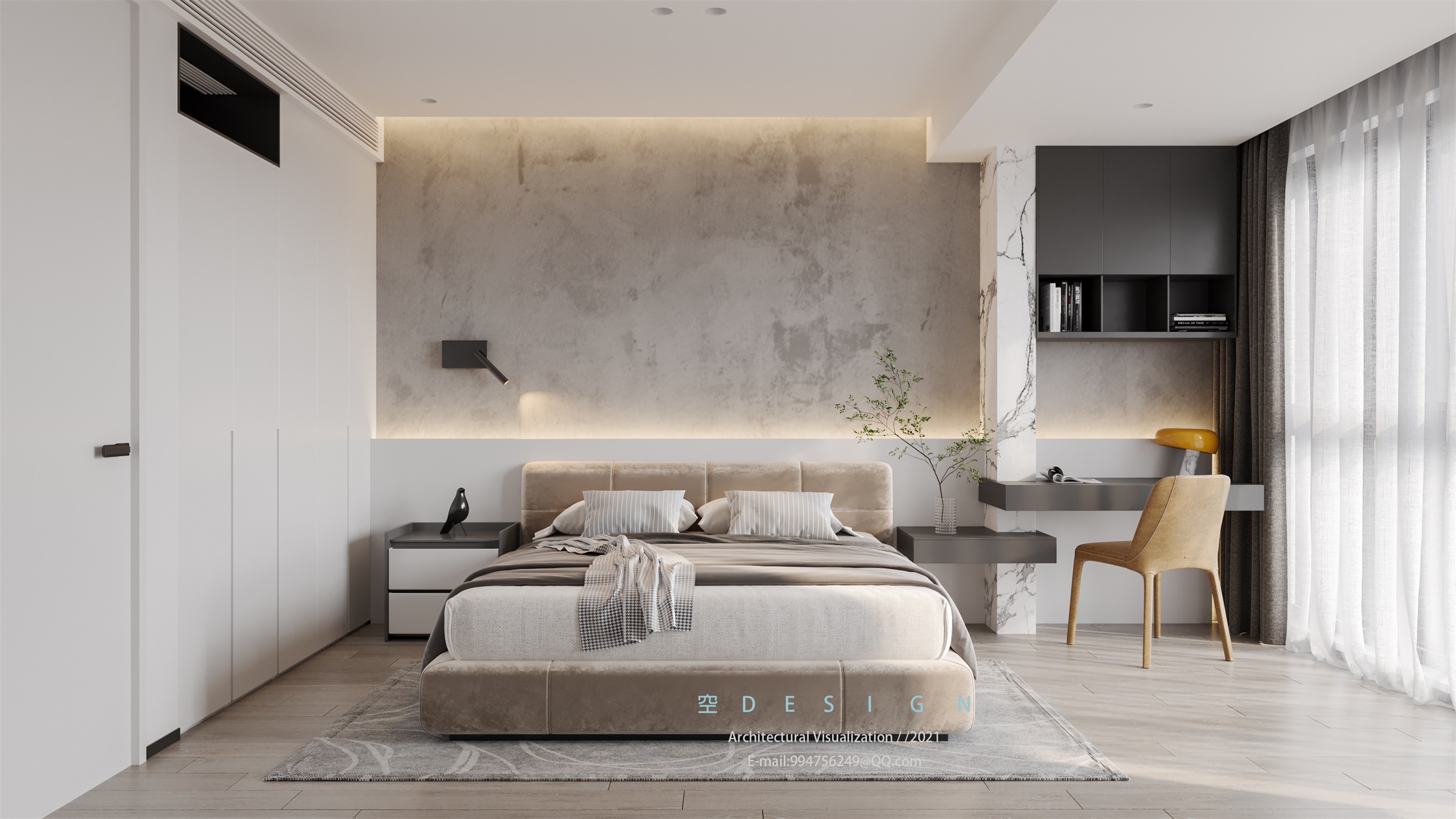 空效果图，现代极简风格                     -8