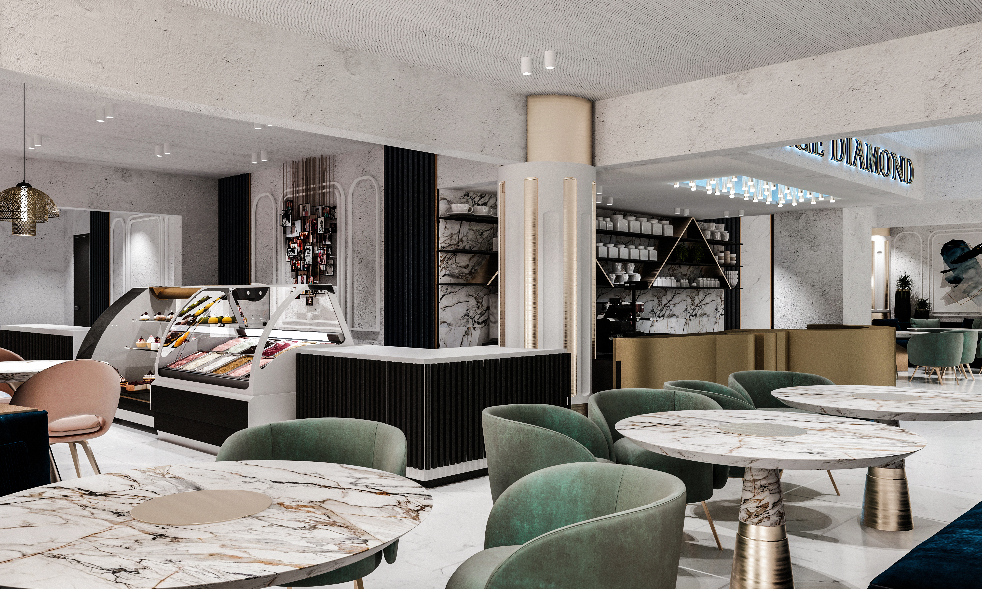 BLUE DIAMOND 咖啡店室内设计丨阿联酋阿布扎比-17