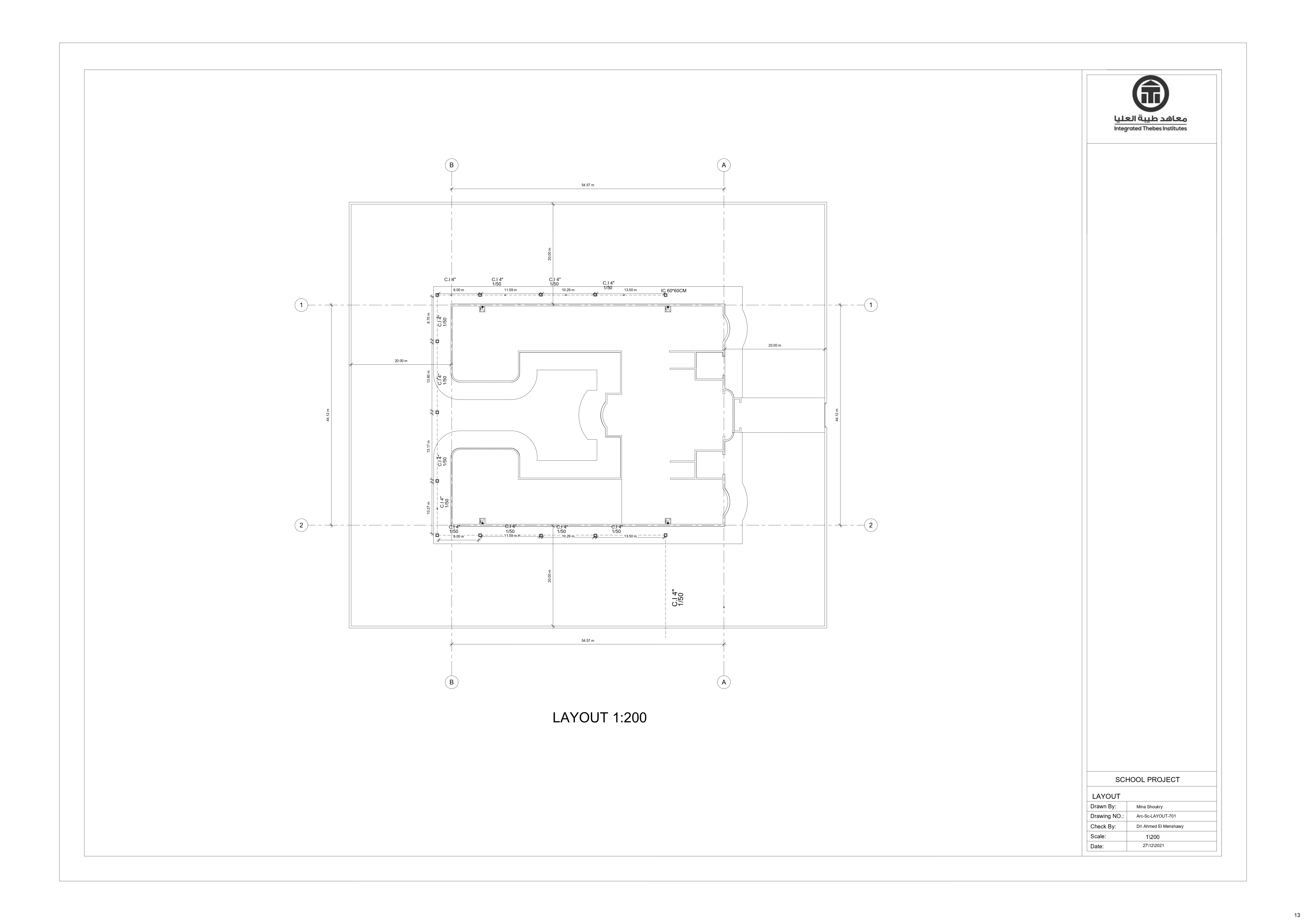 SCHOOL (WORKING DRAWING-12