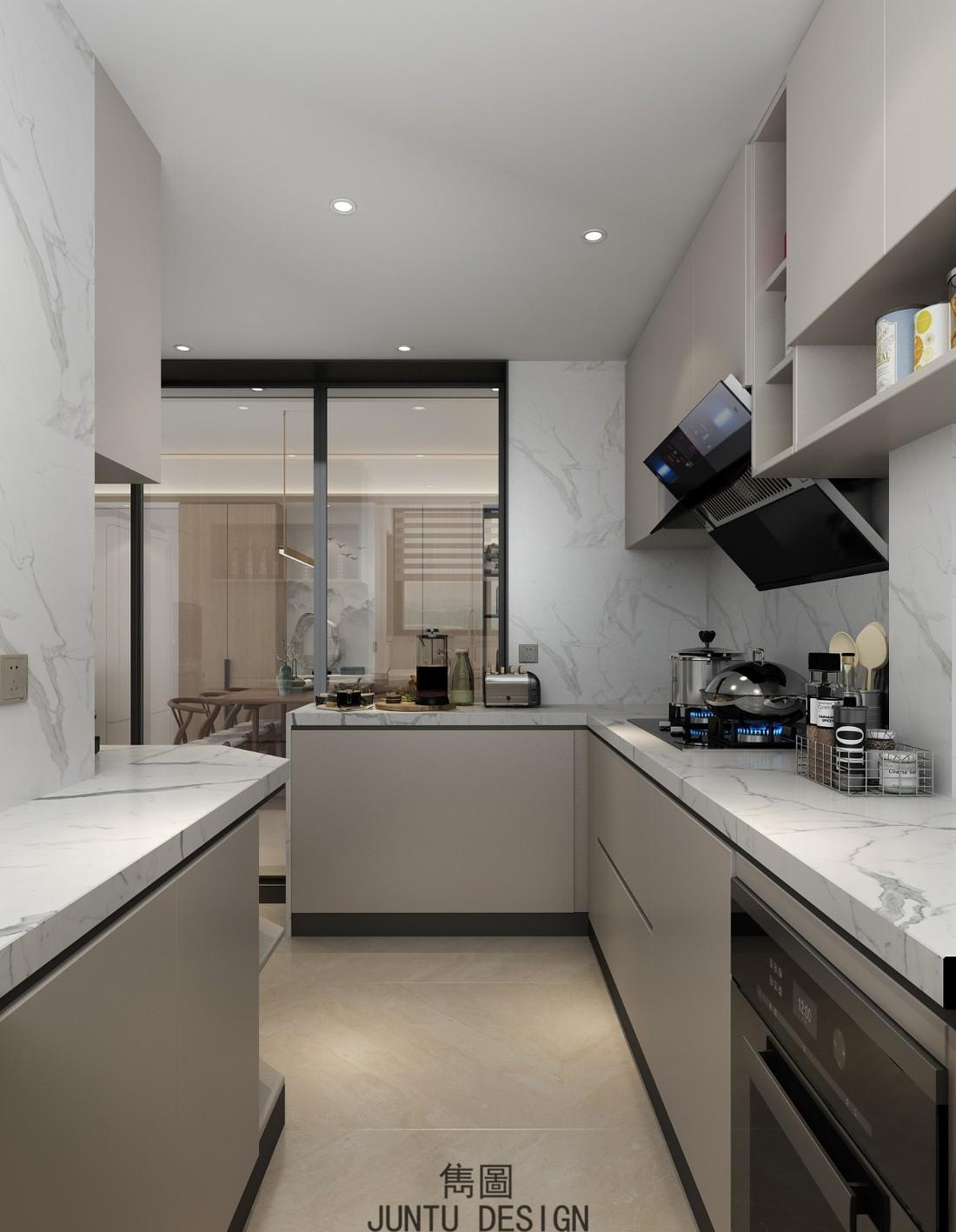 现代中式家居，拆墙扩容空间，原木与玻璃的通透之美-14