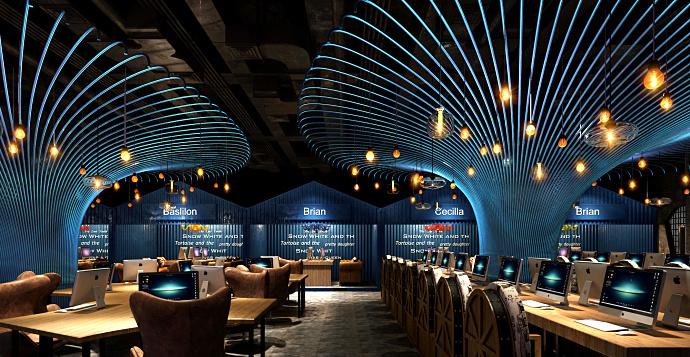 专业打造电竞网咖装修设计,提升上座率与时长-36