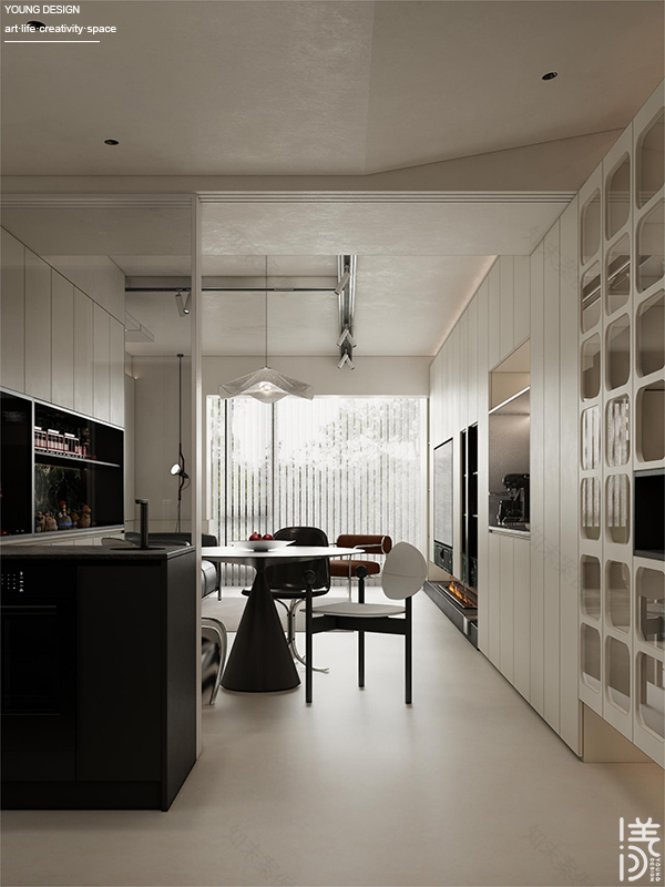Young设计 · 黑与白,简与繁极限拉扯丨深圳漾空间设计有限公司-3