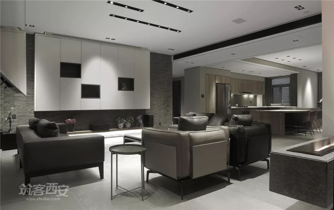 曲江新区现代简约家居,冯刚设计师打造温暖灰色空间-54