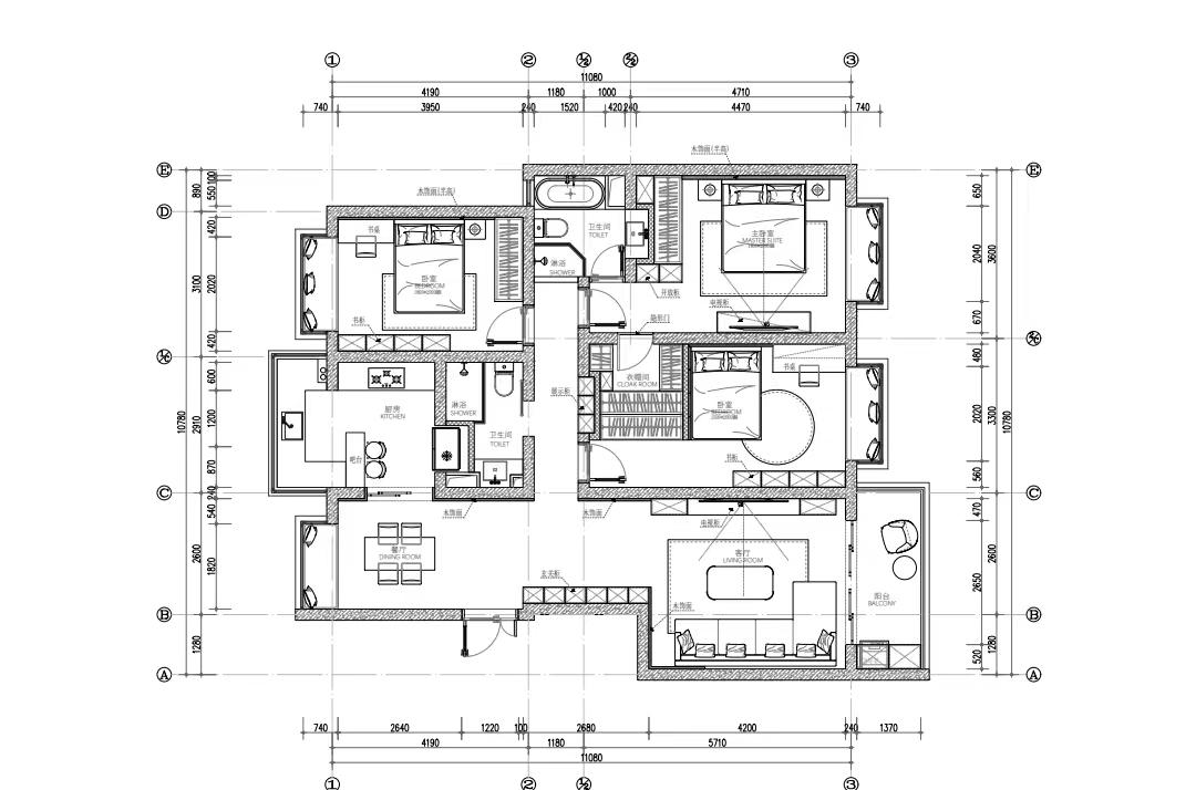 135m²现代简约之家-1