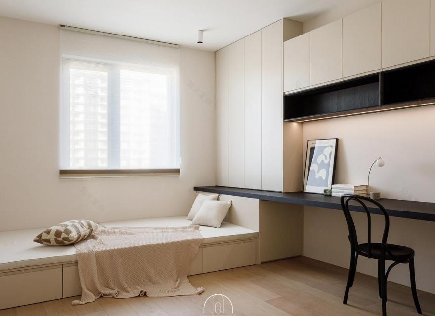 奶油色调平层精装房改造-36