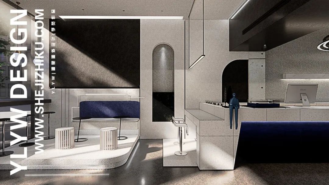 康定斯基灵感几何咖啡厅丨源里源外设计-12