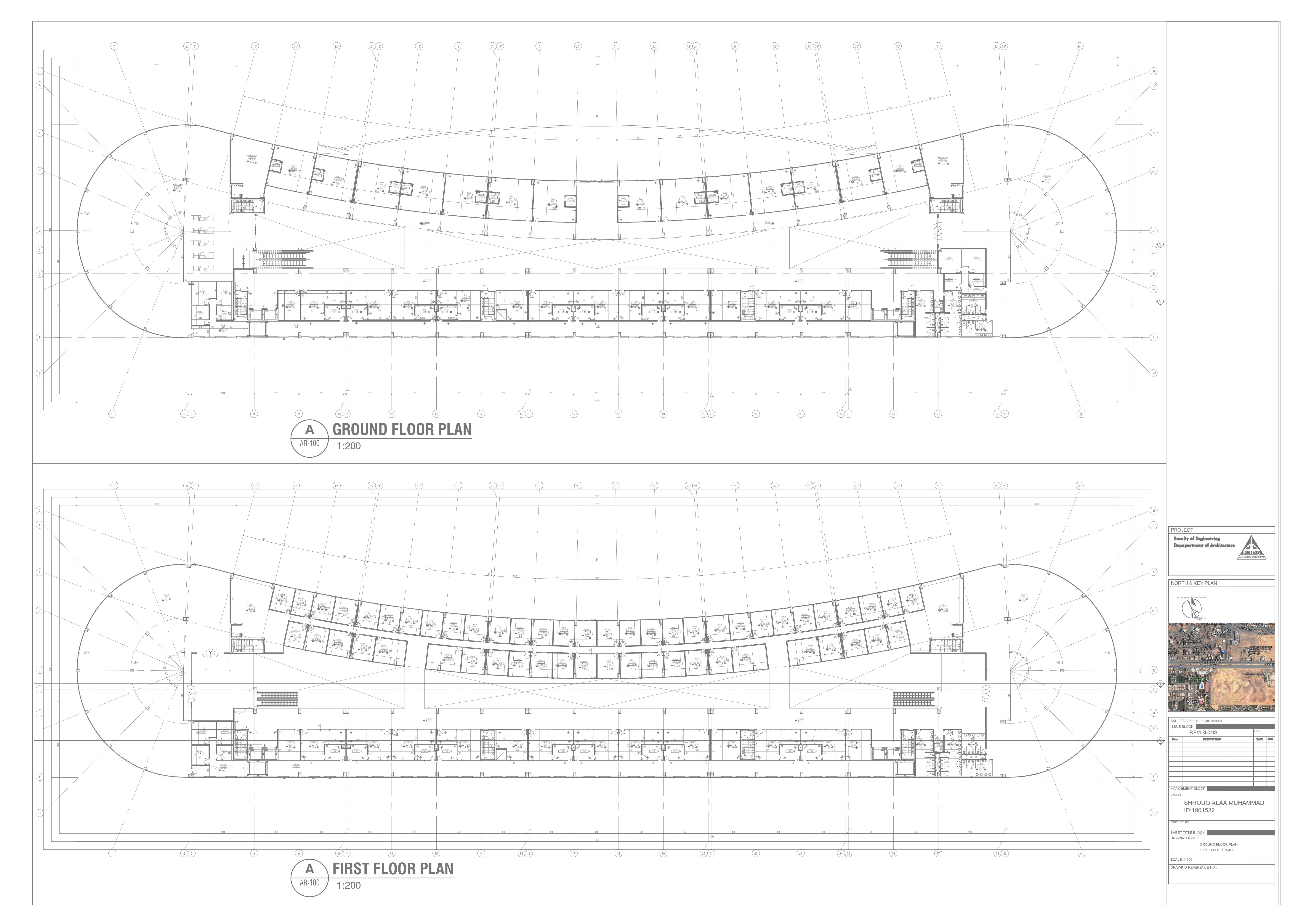 Strip Mall 执行图纸丨Ain Shams 大学工程学院建筑系-8