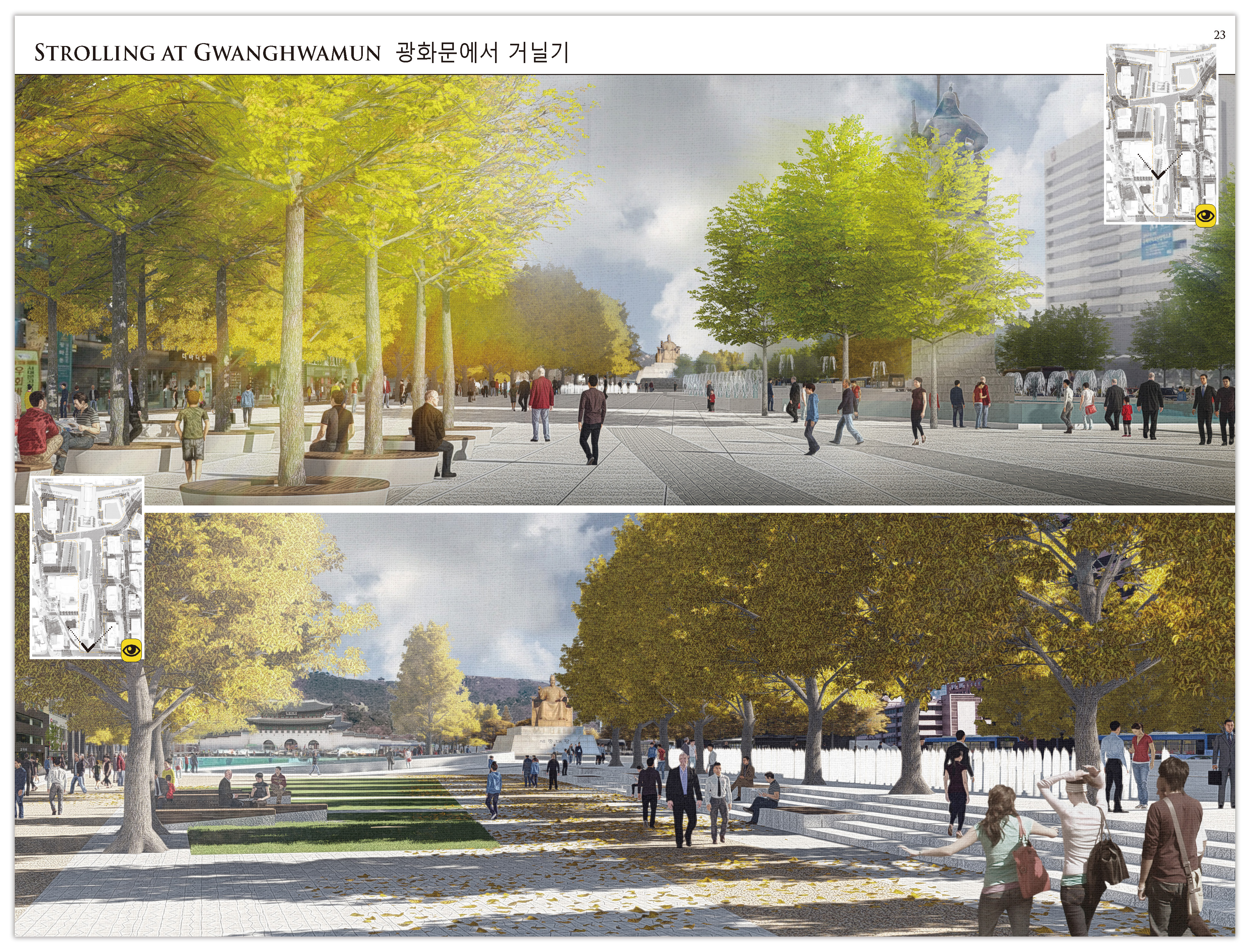 首尔“蜂王”建筑事务所设计的新光化门广场国际竞赛方案-34