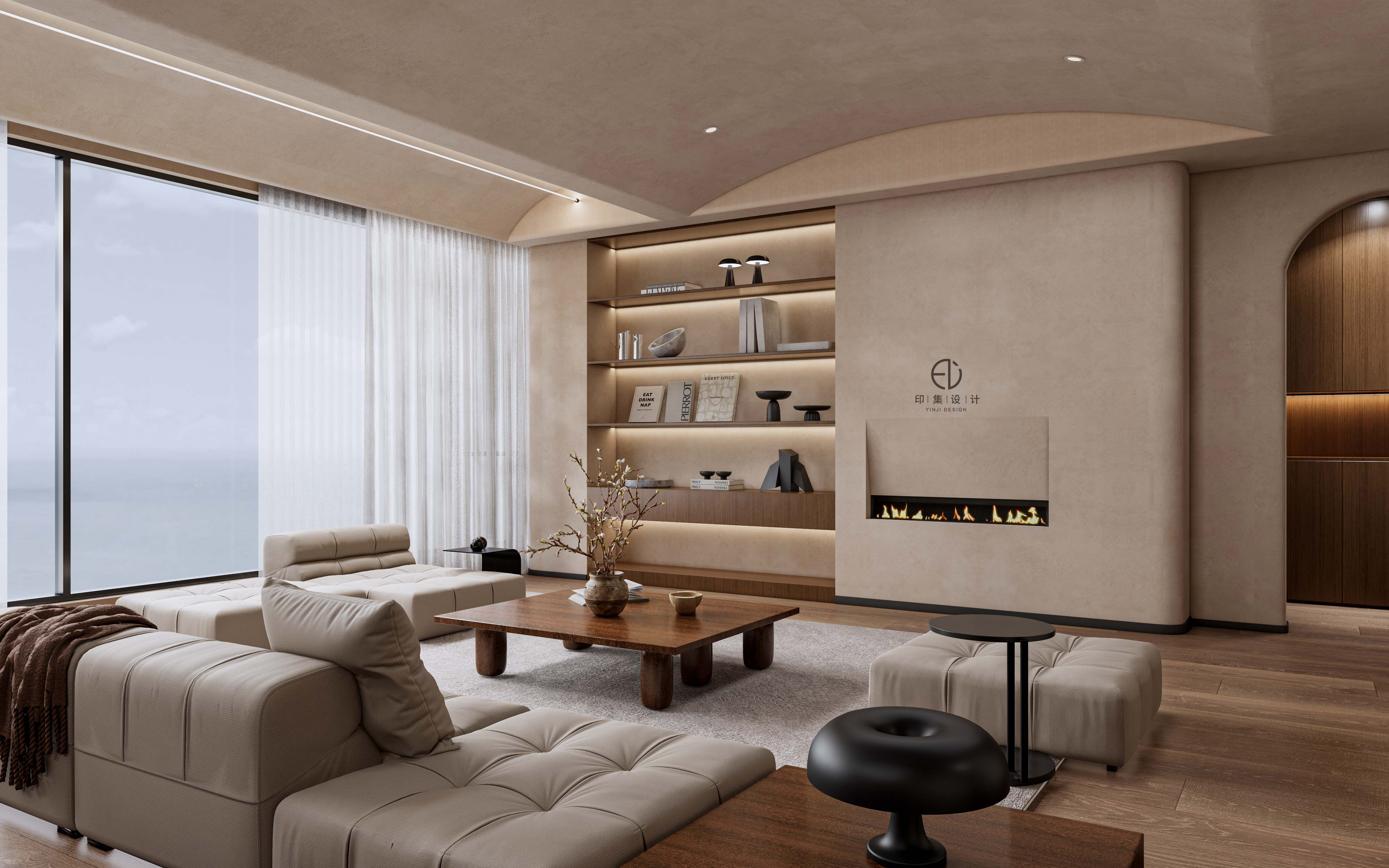 118㎡黑胡桃复古风，家的艺术氛围感-5