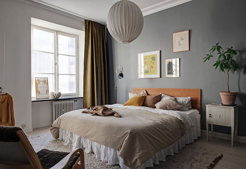 瑞典简约灰调一居室公寓-11