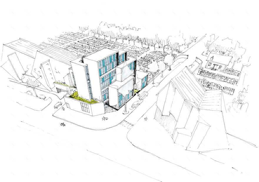 巴黎“蓝色屋顶”木结构住宅楼-35