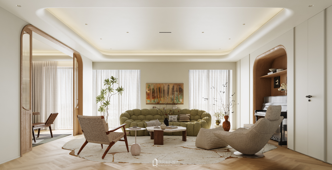 示觉设计|307㎡绿城黄浦湾，打破空间界限，实现多元化生活场景-25