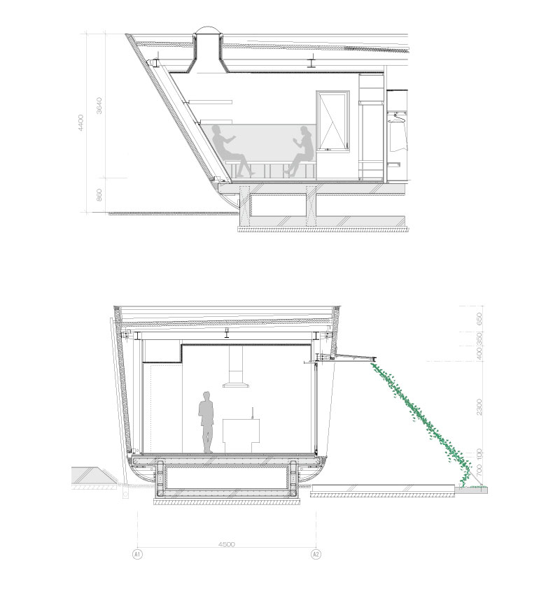 豪华别墅 现代风格一个有绿色屏障设计的弧型 日本 埼玉-6