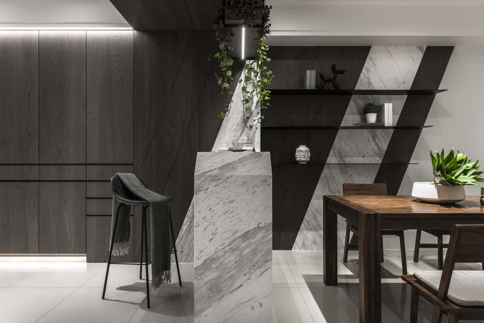 Return 玩转大理石+木质搭配家居！  橡树空间设计-4