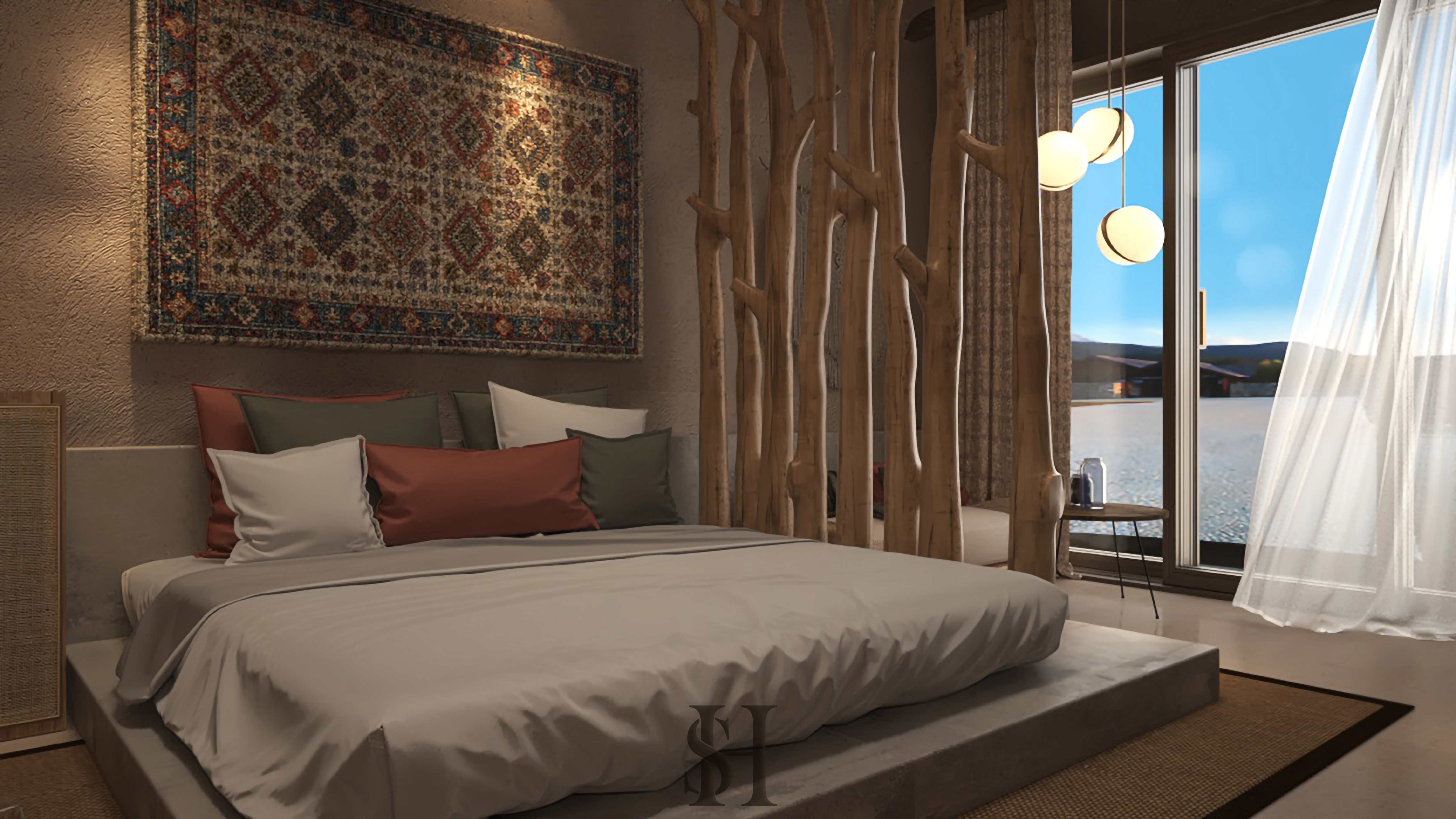 酒店卧室室内设计丨埃及-5