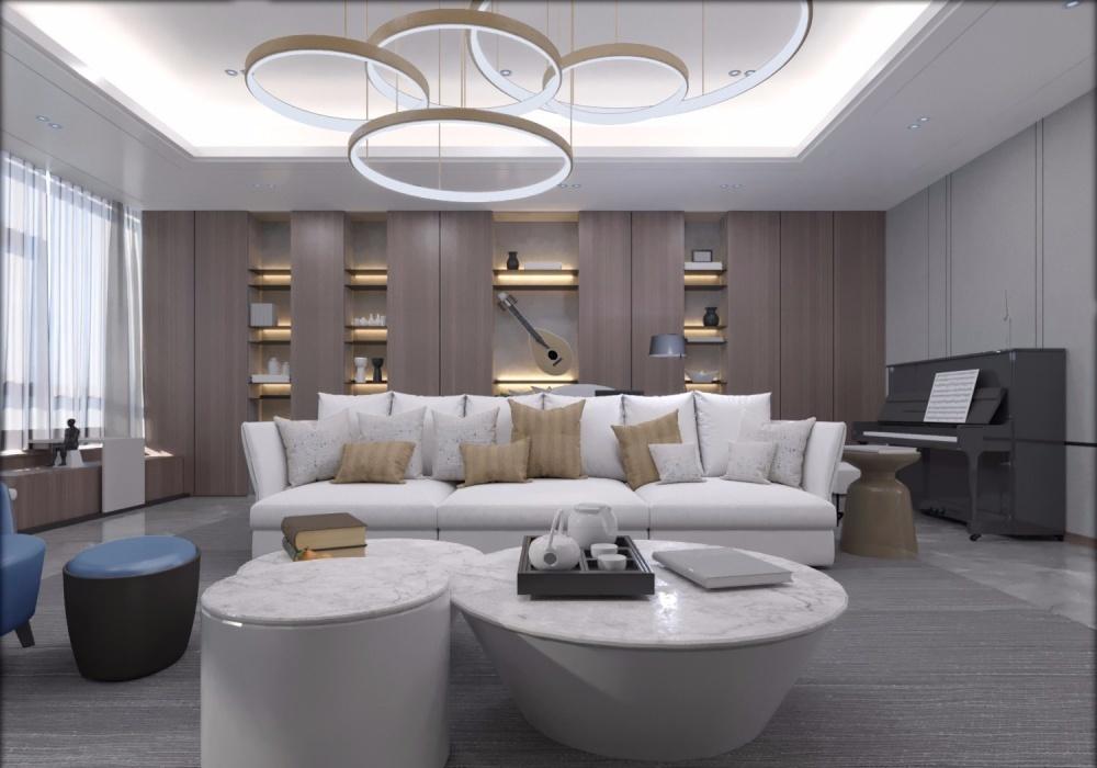 现代家居的温文尔雅 | 开放式厨房与半开放式书柜设计-6