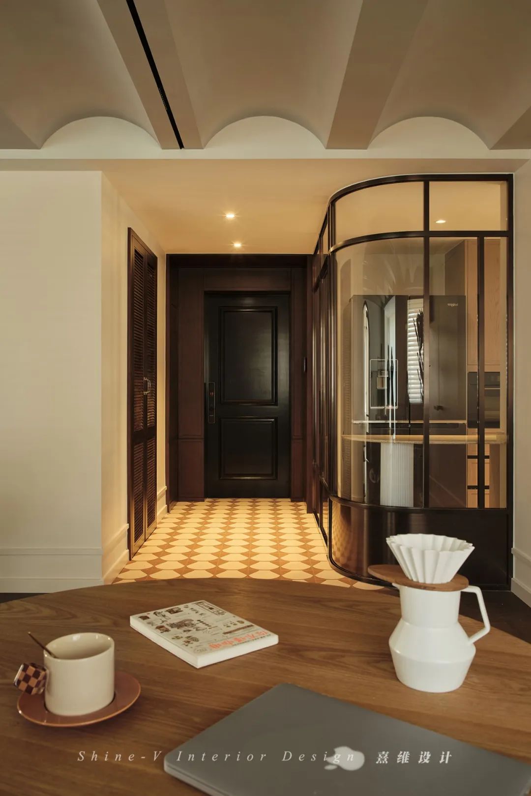 悦己 · 复古波浪吊顶咖啡厅之家丨中国南京丨熹维设计-7