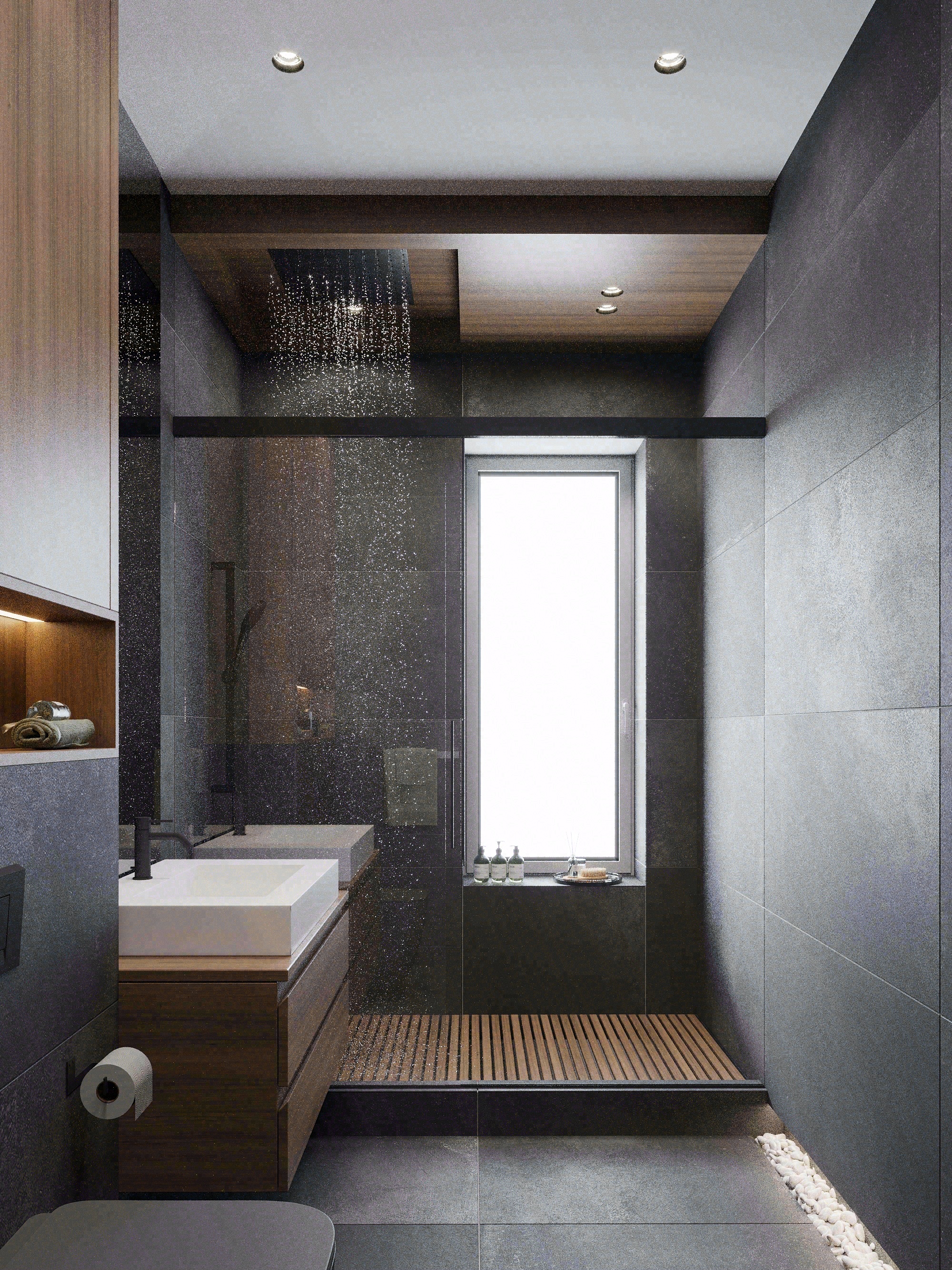 Ванная комната с окном-8