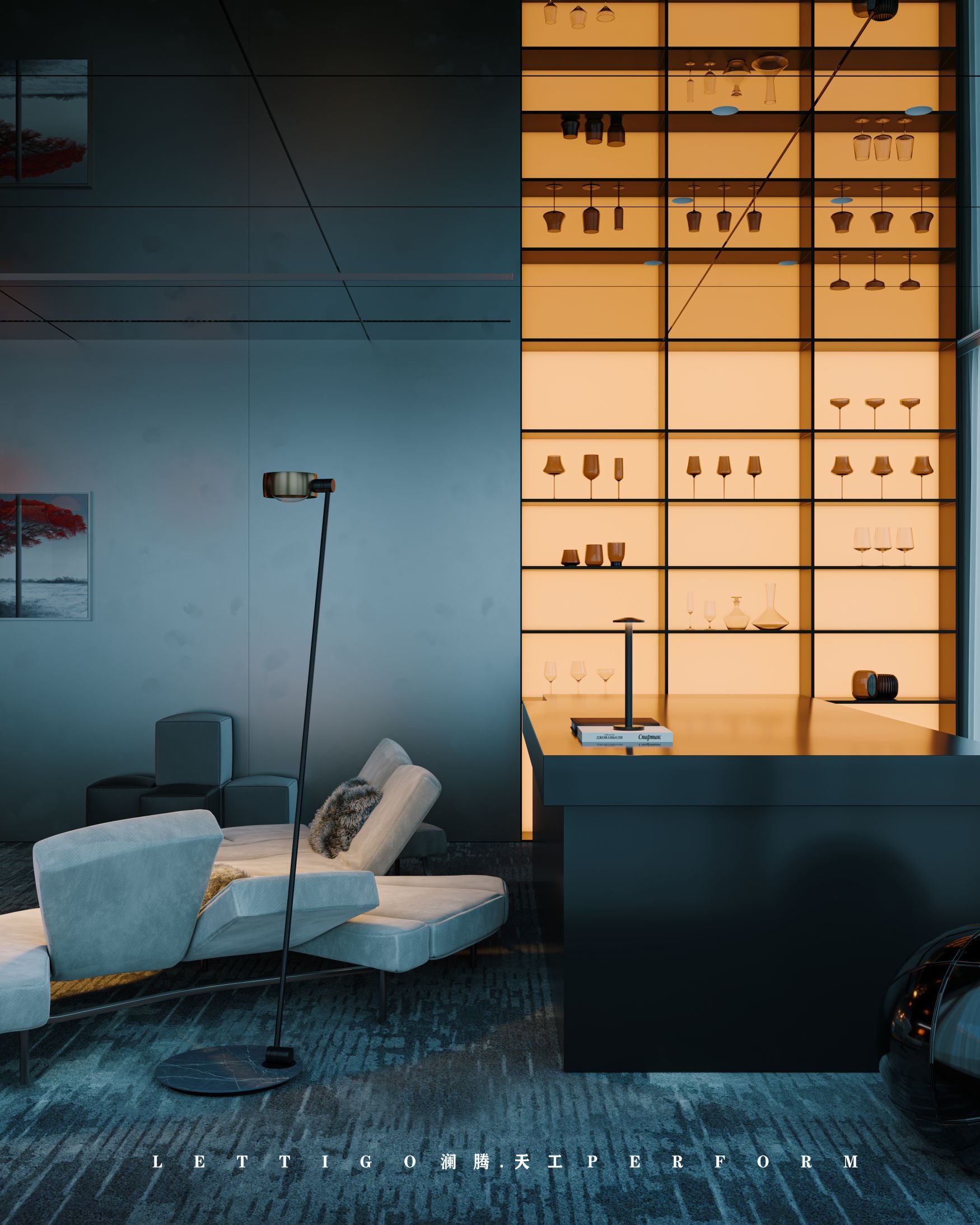 不同灯光办公室案例-6