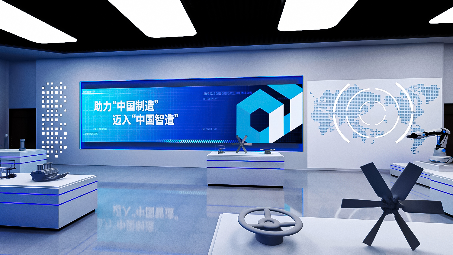 科技产品展示厅设计3D效果图-1