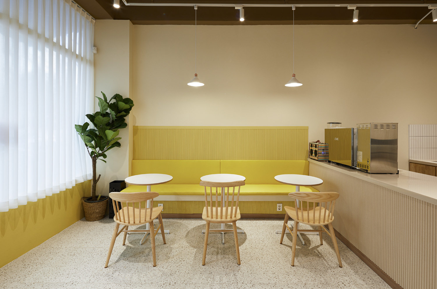 "韩国简约风格咖啡厅设计"-8