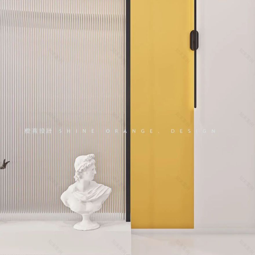 《橙熹设计》现代简约温馨小窝,明亮黄色打造舒适生活空间-15