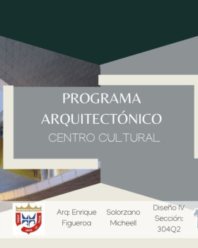 Programa arquitectónico CENTRO CULTURAL