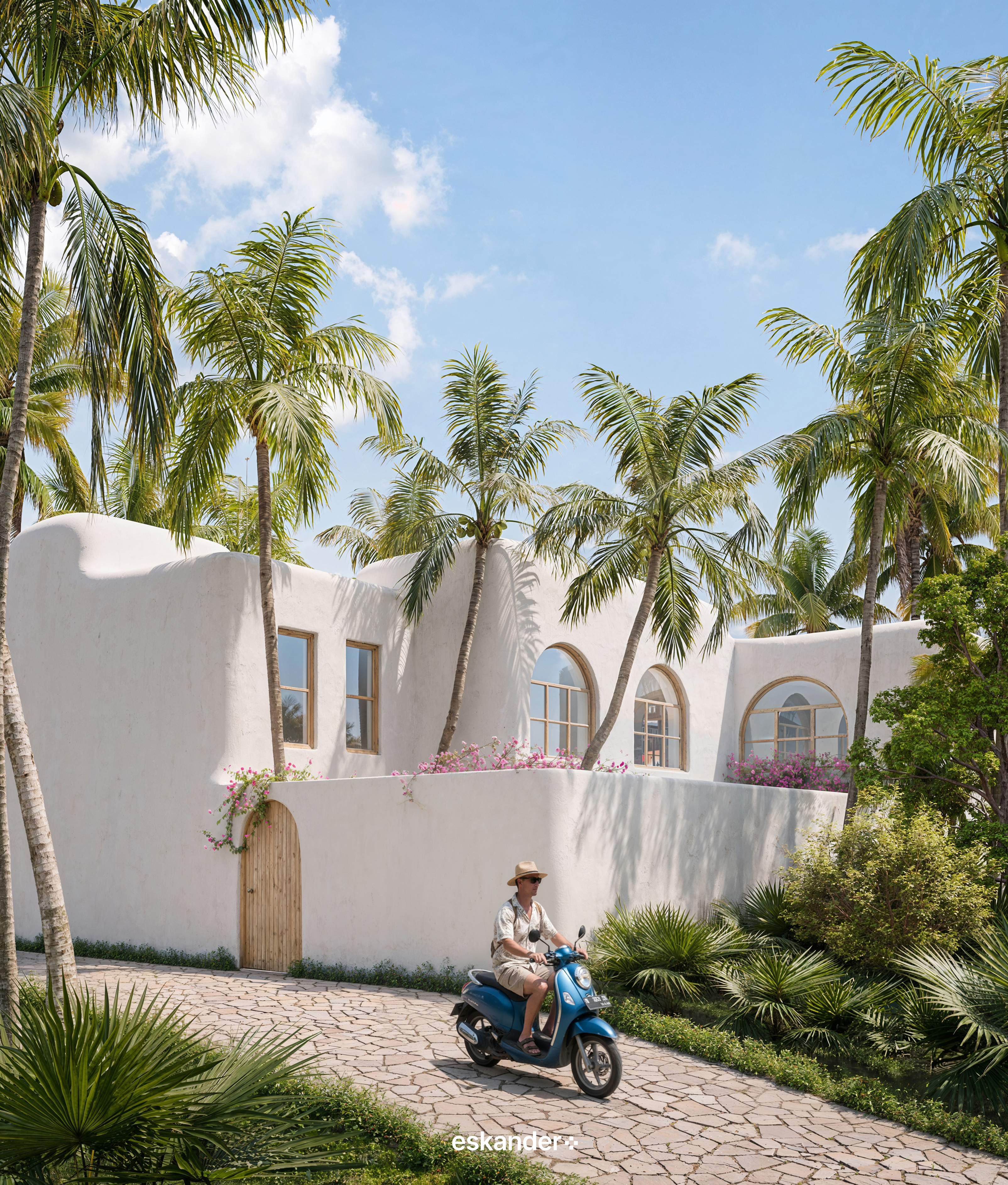 白色别墅丨印度尼西亚巴厘丨Eskander Plus Studio-3