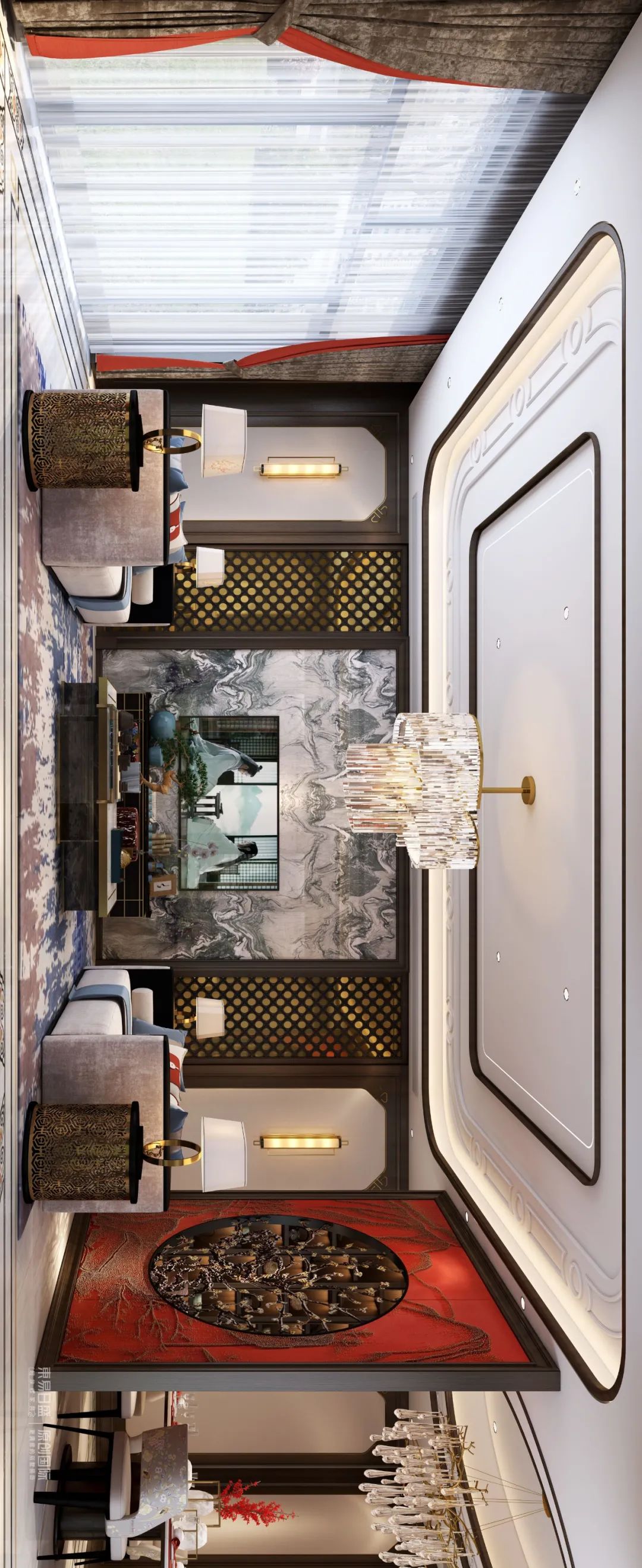 【数装新作首发】冯琦凯作品：乘物游心 | 万科公望270㎡新中式-11